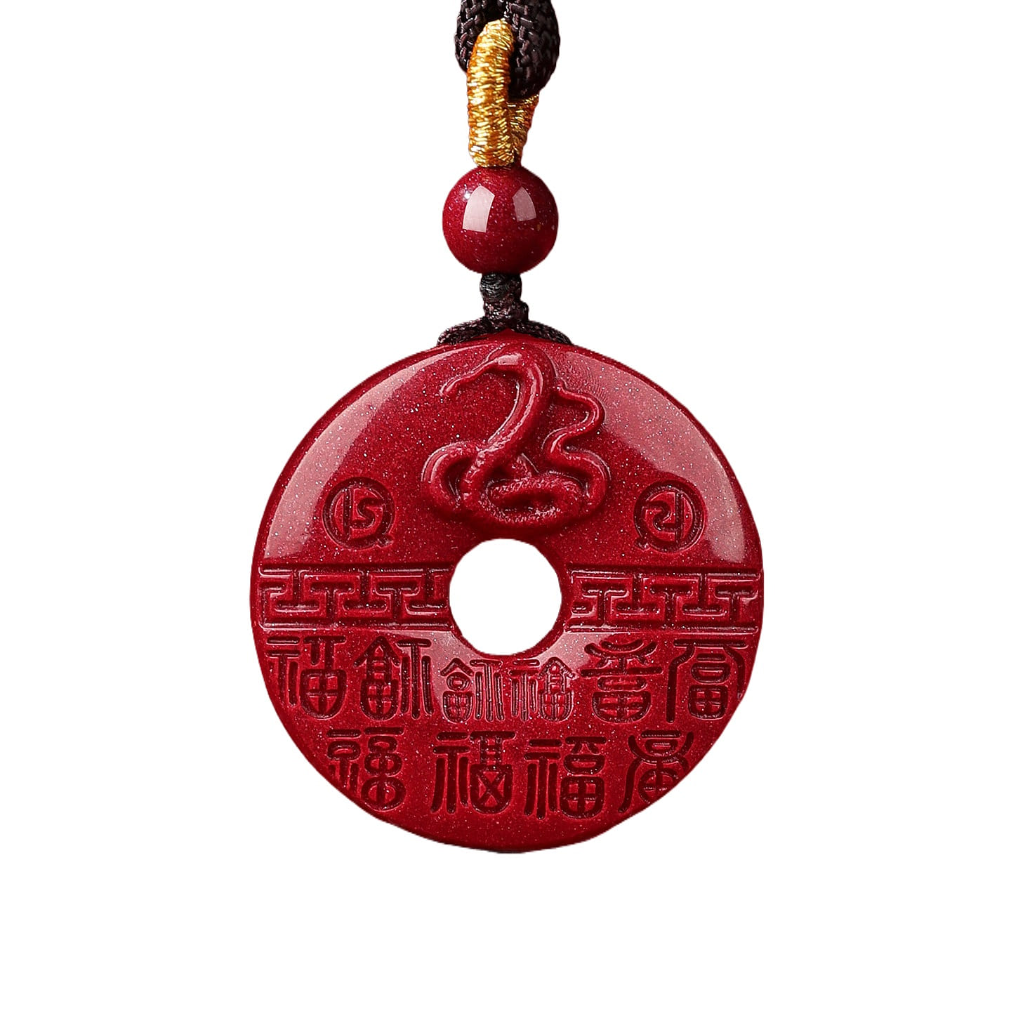 Purple Gold Sand Zodiac Pendant Snake 29.5mm 1 box