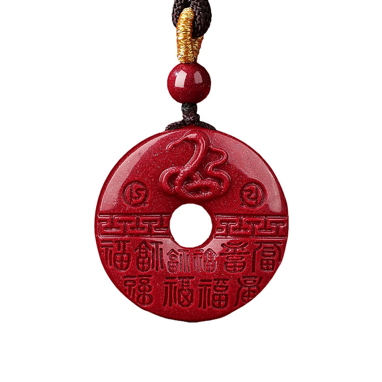 Purple Gold Sand Zodiac Pendant Snake 29.5mm 1 box