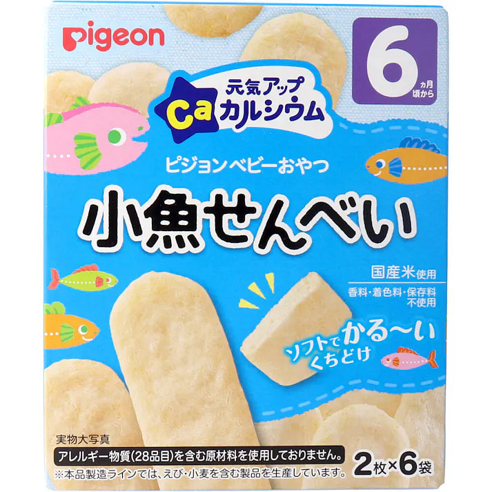 Pigeon Baby Fish Teething Rice Cracker 2pcsx6 1 each