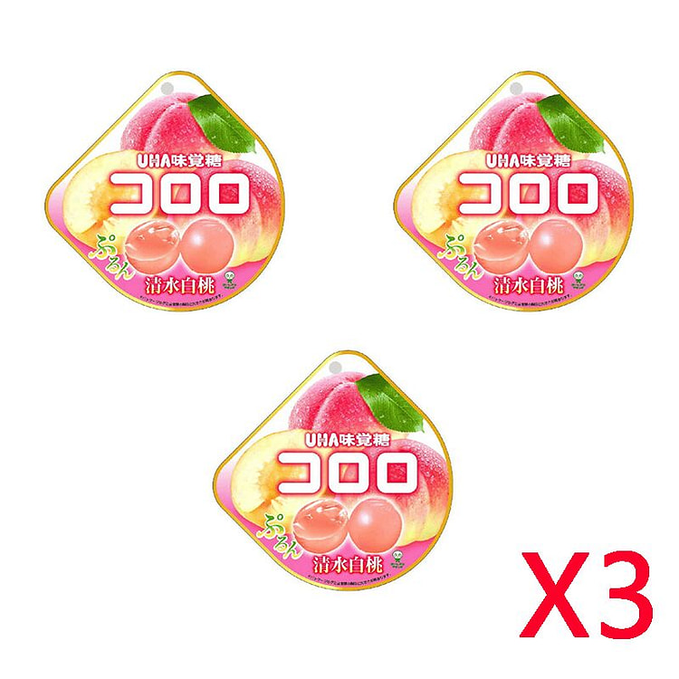 UHA Peach Taste Gummy 40g 3 packs 1 each