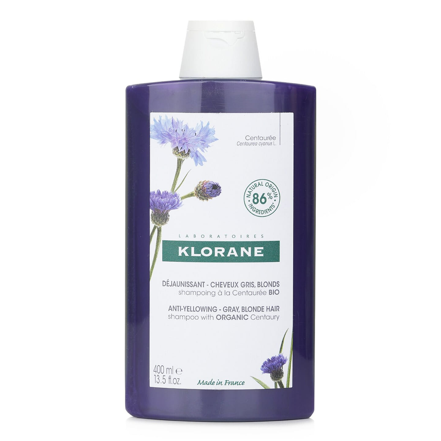 Klorane Shampoo With Organic Centaury (Anti Yellowing Gray Blonde Hair) 400ml/13.5oz 400 ml