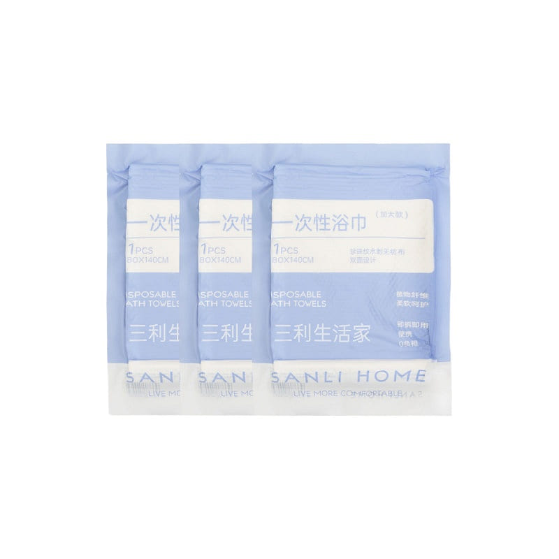 Sanli 80140cm Vacuum Compressed Bath Towels 6pcs 1 count