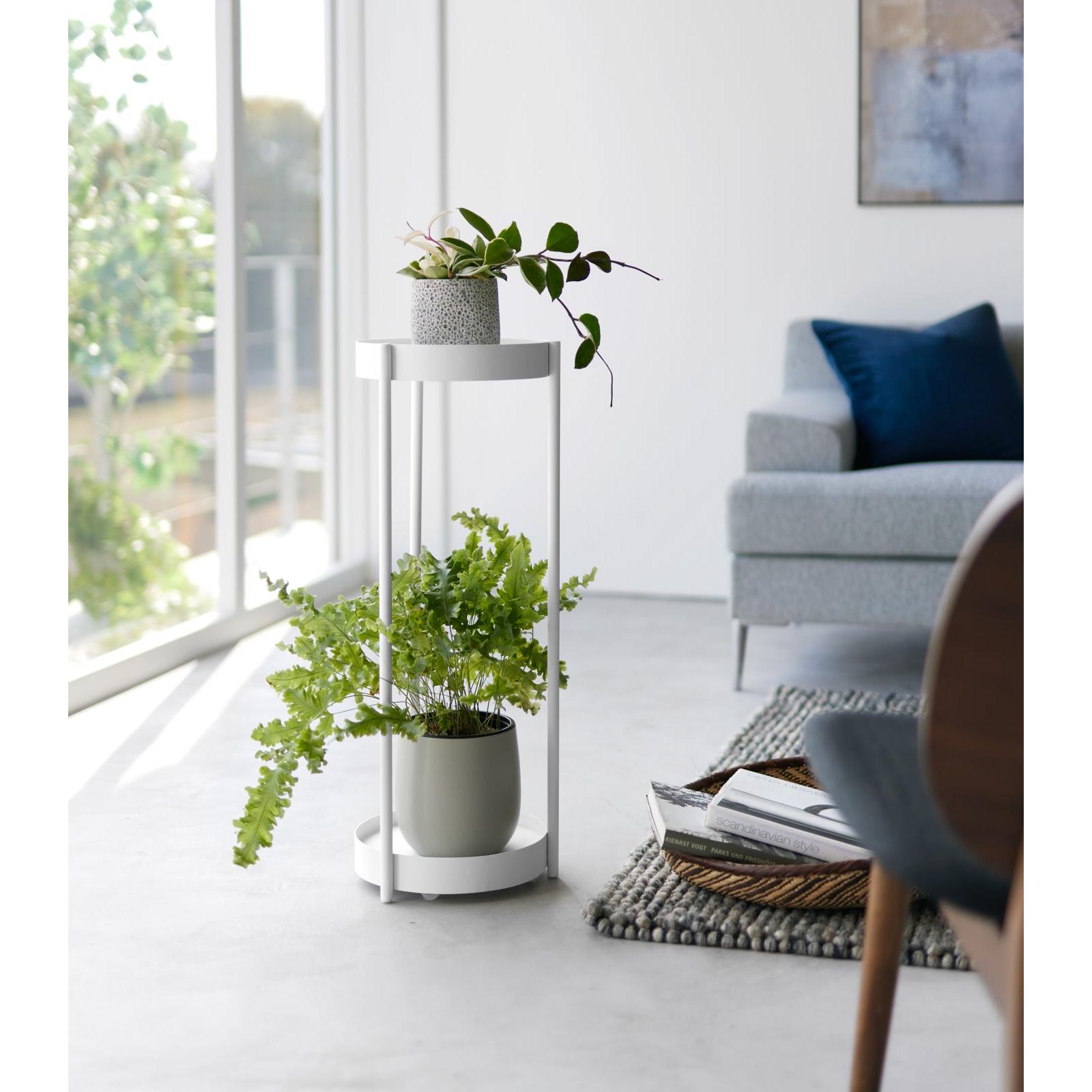 Two-Tier Rolling Plant Stand (28" H) - Steel 1 個