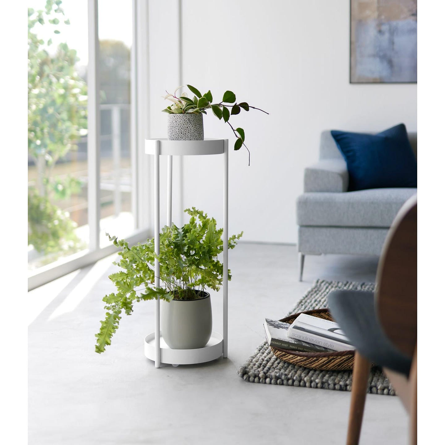 Two-Tier Rolling Plant Stand (28 H) – Steel 1 each