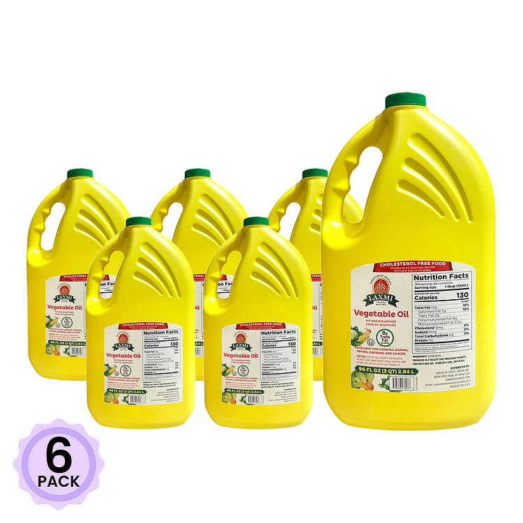 Laxmi Vegetable Oil 2.84 磅*6 包
