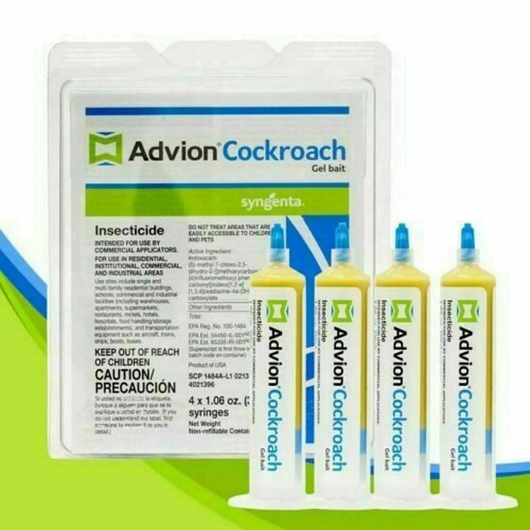 ADVION 蟑螂诱饵杀虫剂 - 4 管装 - 加 1 包