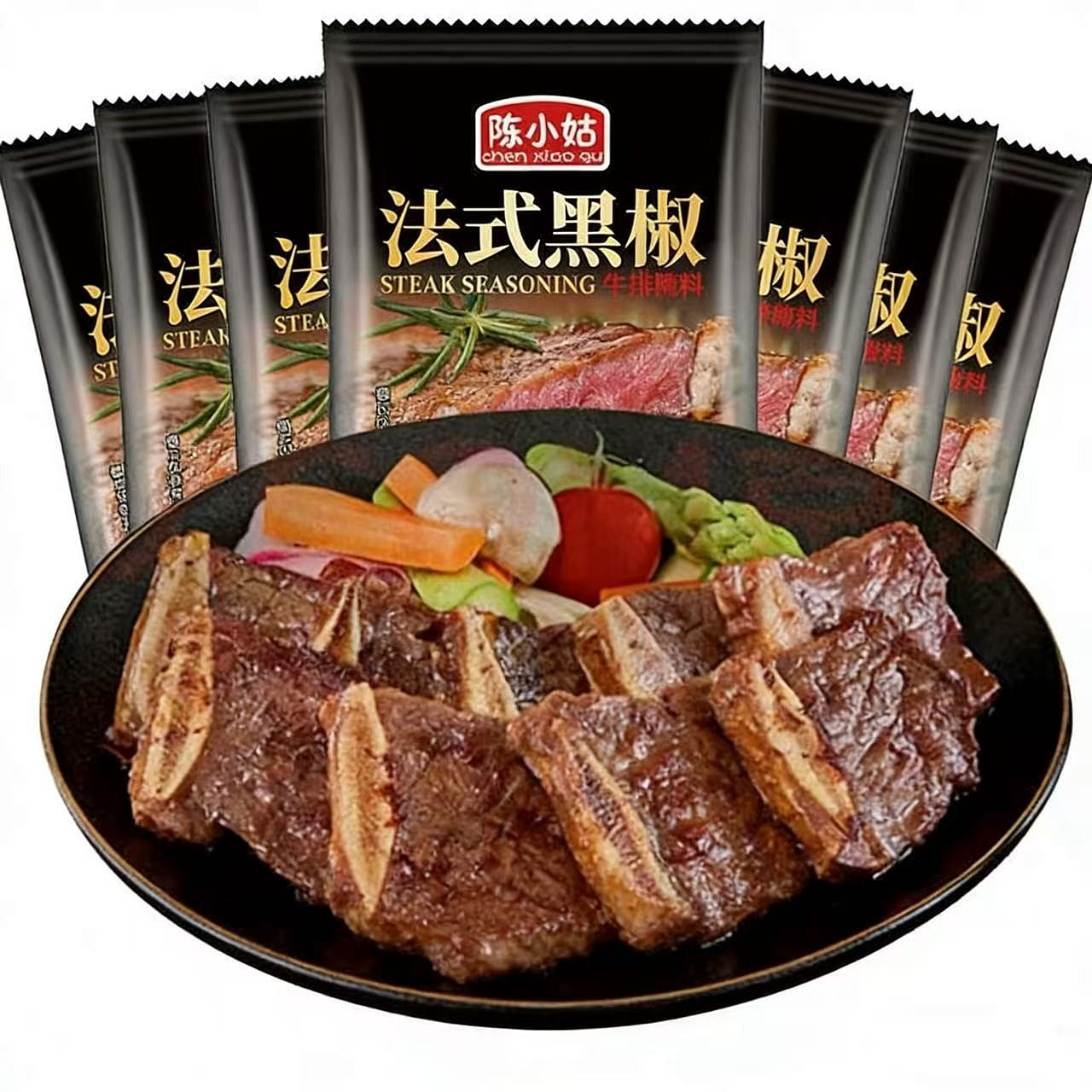 Chen Xiaogu French Style Black Pepper Steak Marina 40 g*3 pack