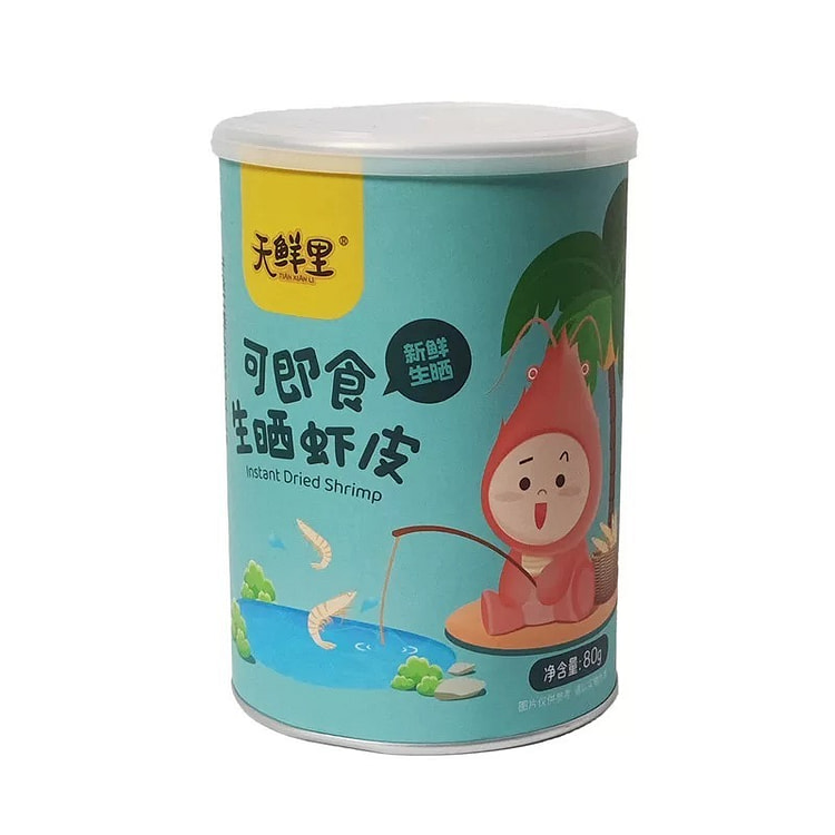 天鲜里  生晒淡干虾皮即食 1瓶 80 克