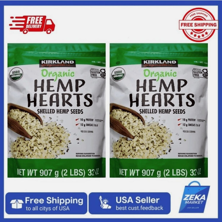 2-Pack Kirkland Signaturee Hemp Hearts Organic She 2 pack