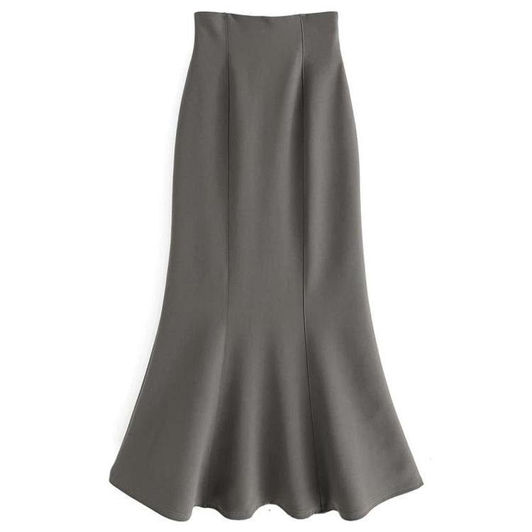 GRL Slit Mermaid Skirt Gray M
