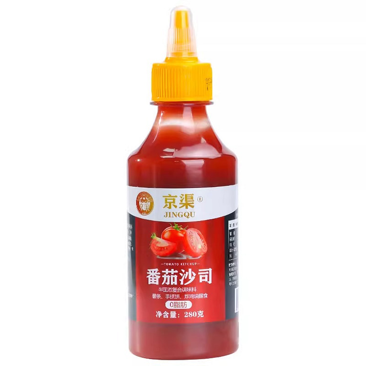 Jingqu Tomato Sauce 0 Fat Household Dip Fry Sauce 280g * 1 Bottle