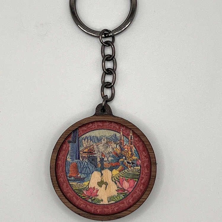 Vietnam Homeland Keychain Lotus Flower