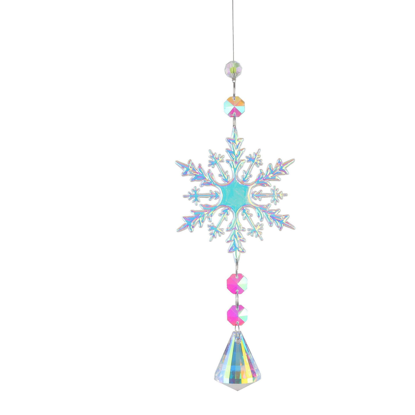 Christmas Tree Window Decoration Pendant Snowflake Crystal-Type A 1 each