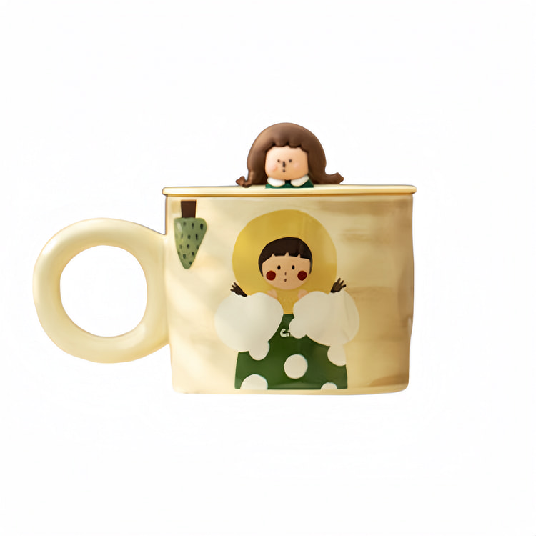 复古情侣陶瓷咖啡杯水杯马克杯女孩款400ml