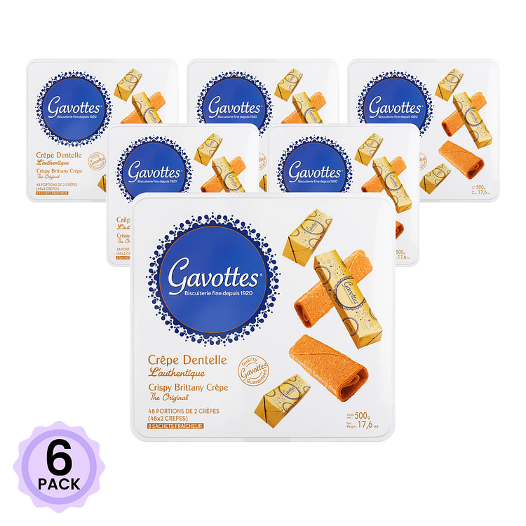 Gavottes 法式经典金乐丝薄脆卷礼盒 48根入 500 克*6 包
