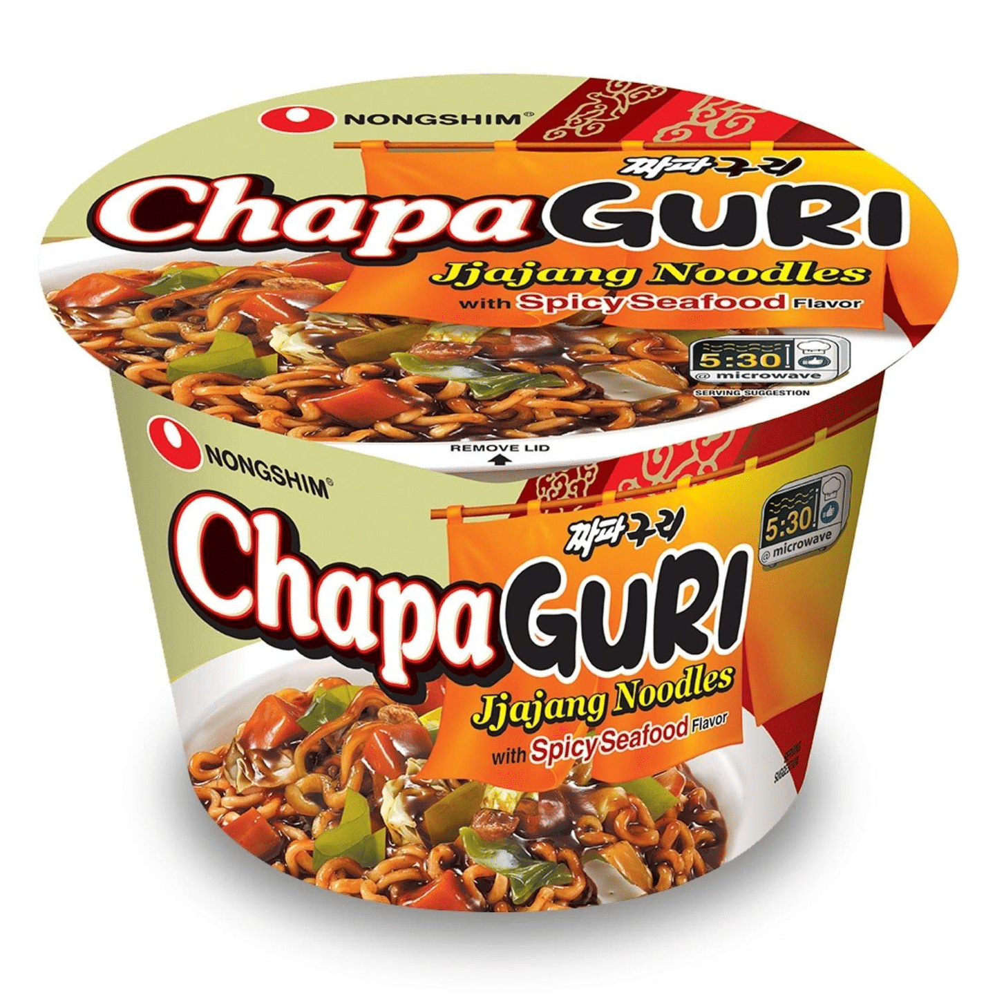 Nongshim Chapaguri Jjajang Noodles, Spicy Seafood Flavor 1 count 1 each