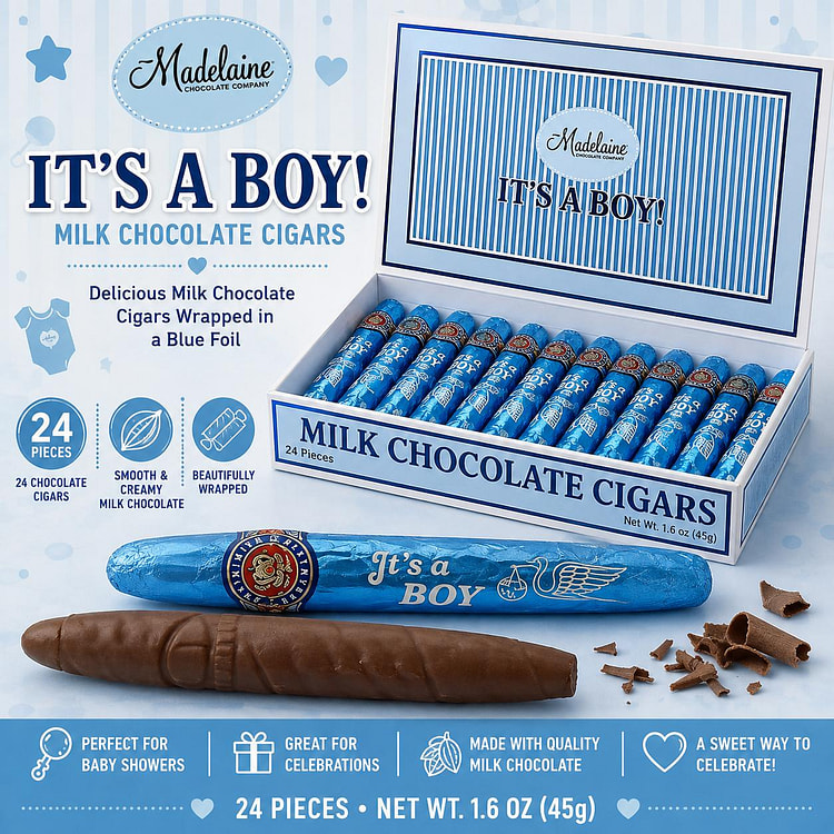 Madelaine It's a Boy Milk Choc 24ct 1 each