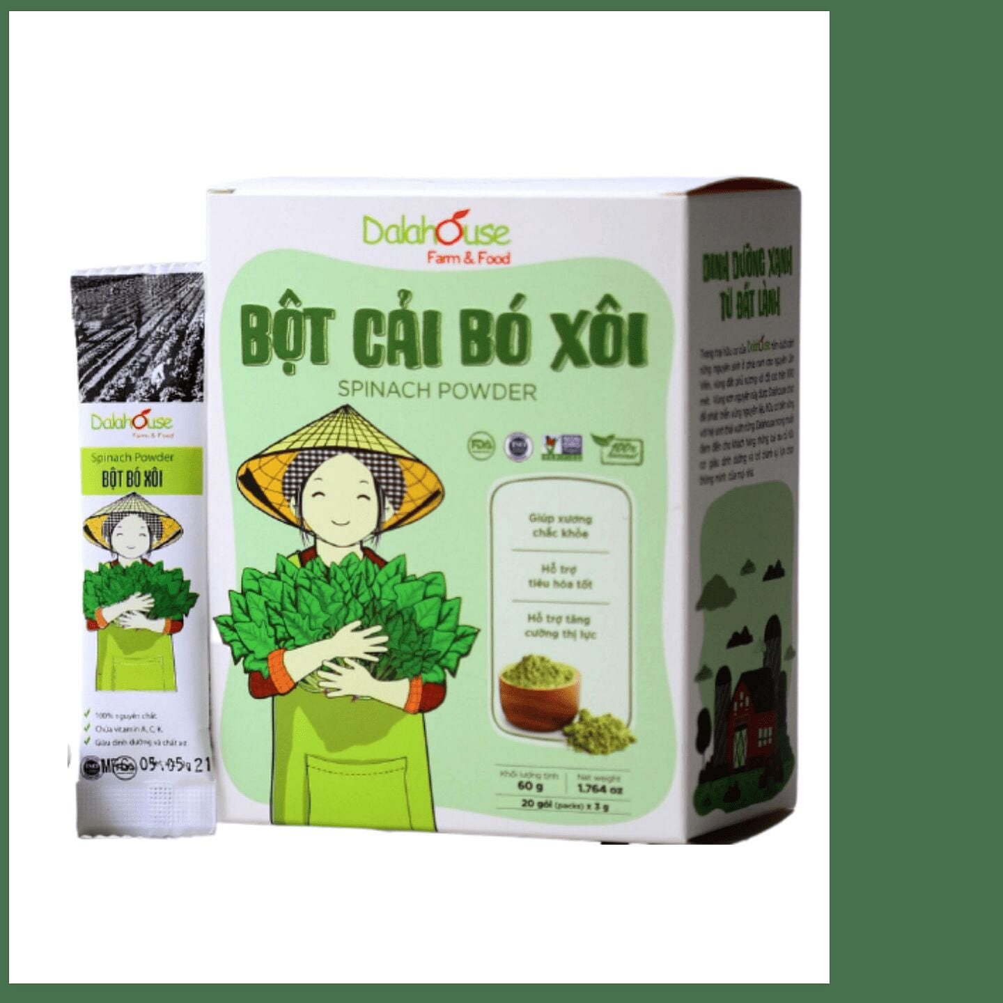 Dalahouse Premium Organic Spinach Powder 2.11 oz