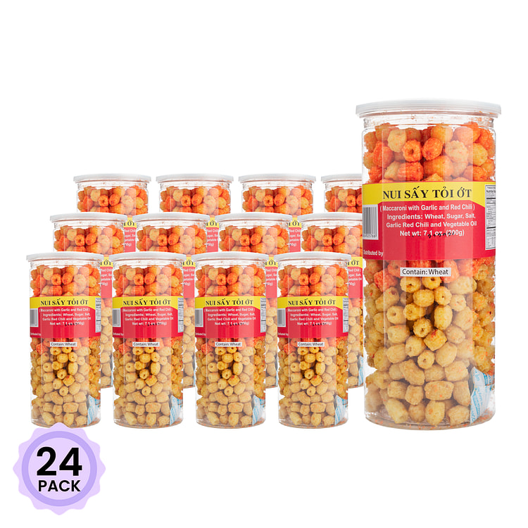 Mekong 香辣&蒜香膨化通心卷 200 克*24 包