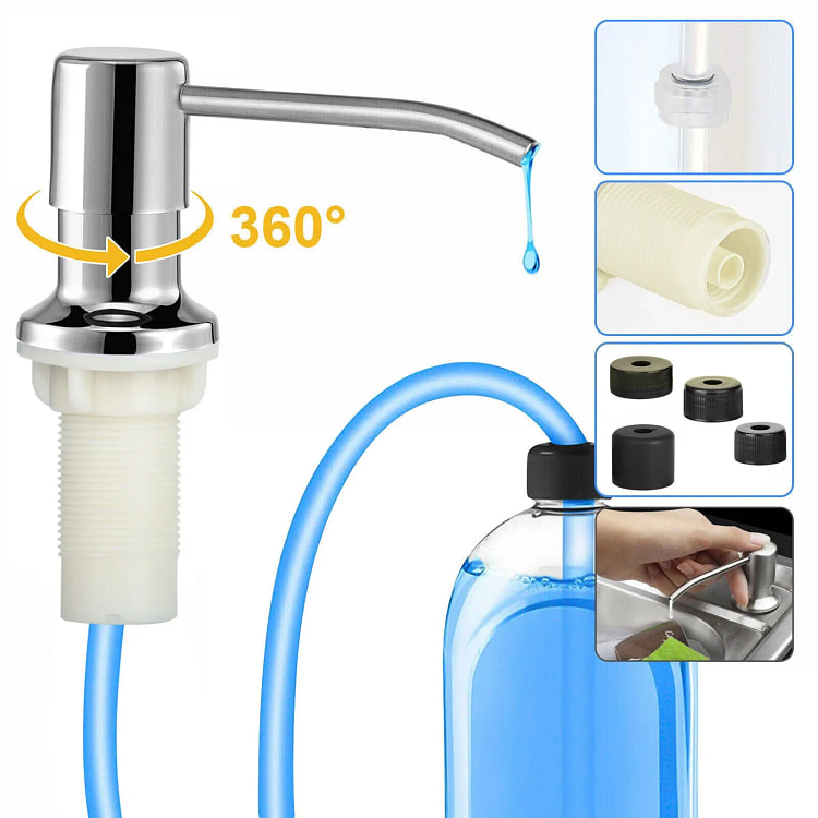 360 Sink Soap Dispenser, Stainless Steel, Kitchen 1 box