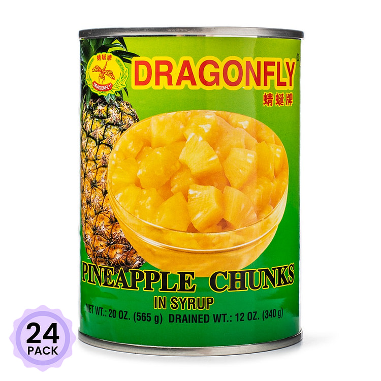 蜻蜓牌 菠萝块罐头 20 盎司*24 包