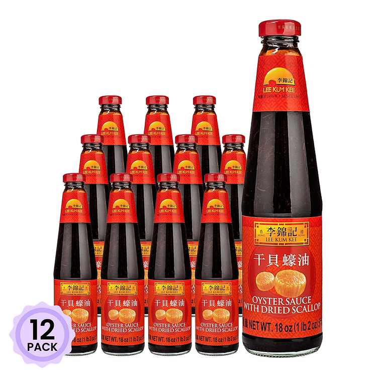 Lee Kum Kee Oyster Sauce with Dried Scallop 18 oz*12 pack