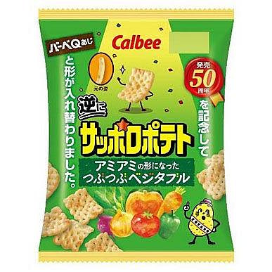 Calbee Sapporo Potato Amiami Shape Vegetable 59g 1 count