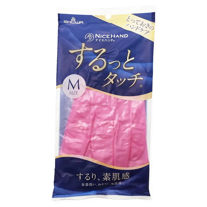 SHOWA 滑触感 厨房用手套 粉色 M码 1 份