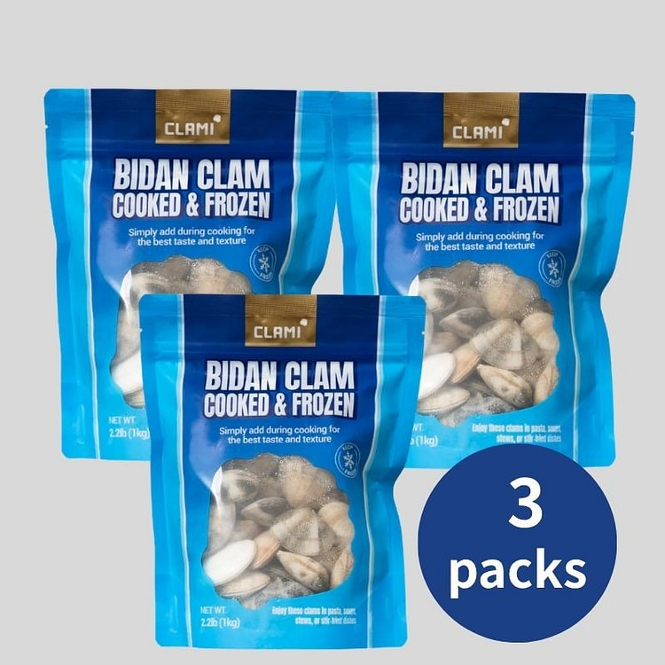 Bidan 冷冻熟蛤蜊（3 包） 2.2 磅*3 包