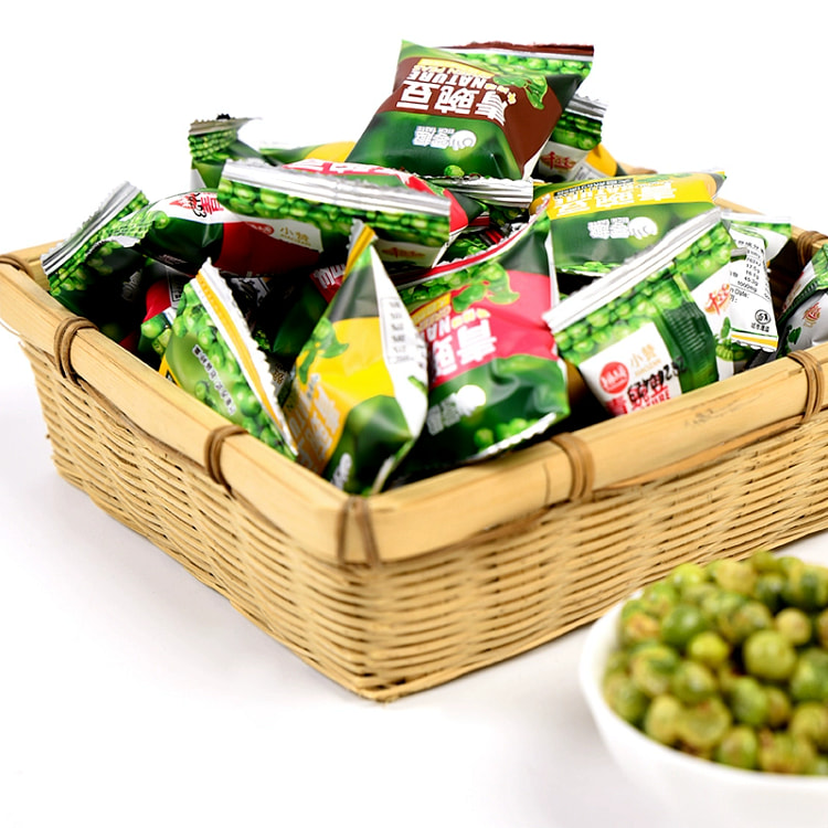 Garlic flavored green beans and peas