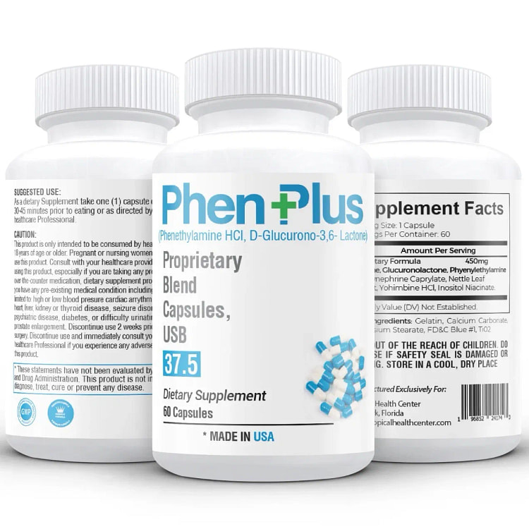 PhenPlus 37.5 强效食欲抑制剂减肥药 1 包