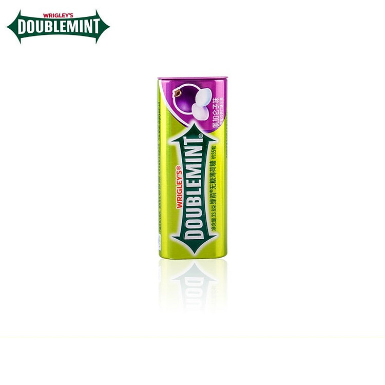 绿箭无糖口香糖35粒铁盒黑加仑子味23.8g*1罐