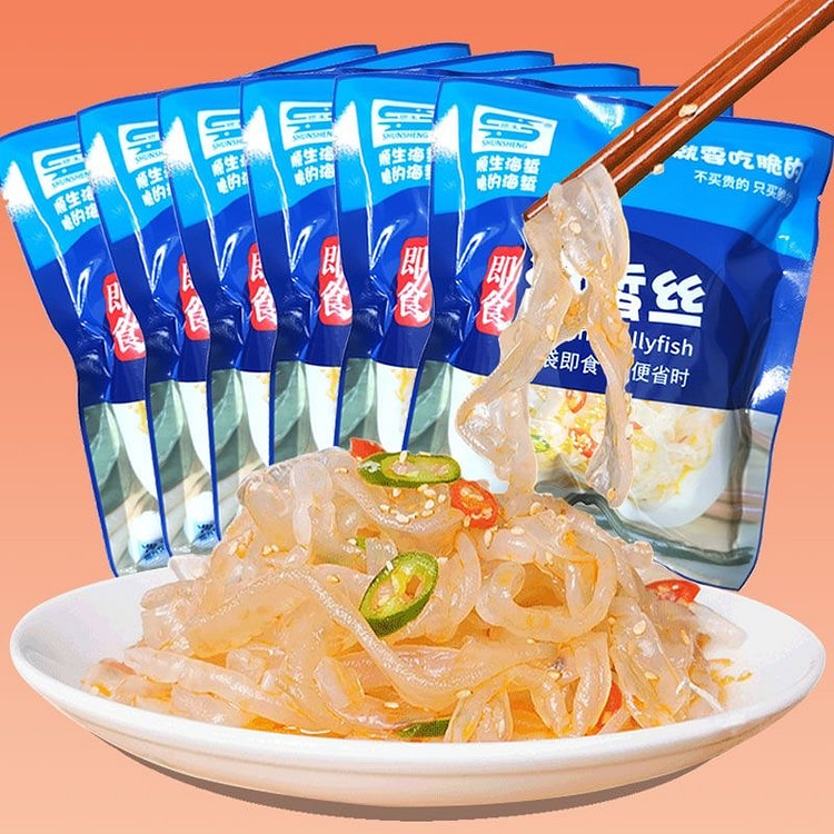 顺生减盐海蜇丝非即食凉拌菜蛰头哲蜇皮送调料非遗 175 克