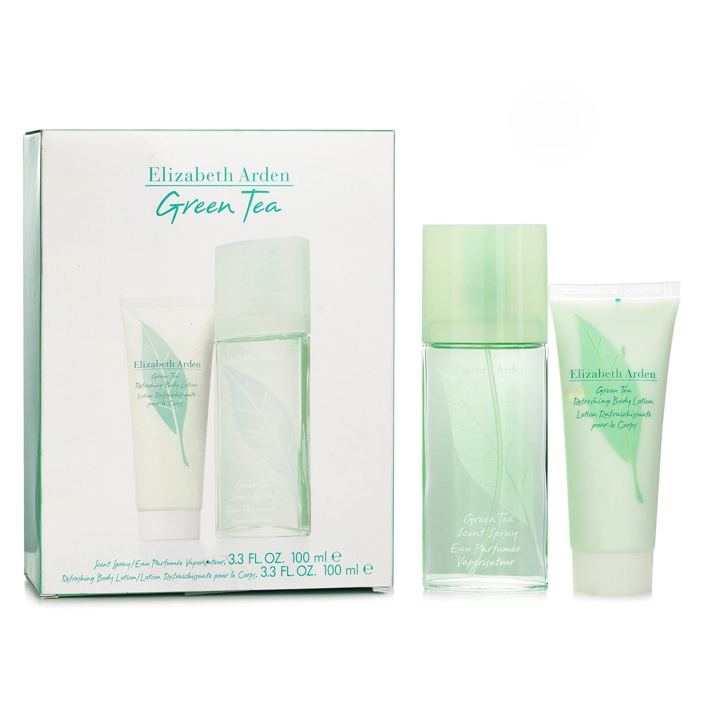 Elizabeth Arden Green Tea Coffret: Eau Parfumee Spray 100ml/3.3oz + Refreshing Body Lotion 100ml/3.3oz 2 bottle