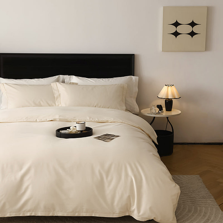 臻柔100支长绒棉床上四件套 米色-King 2000 克