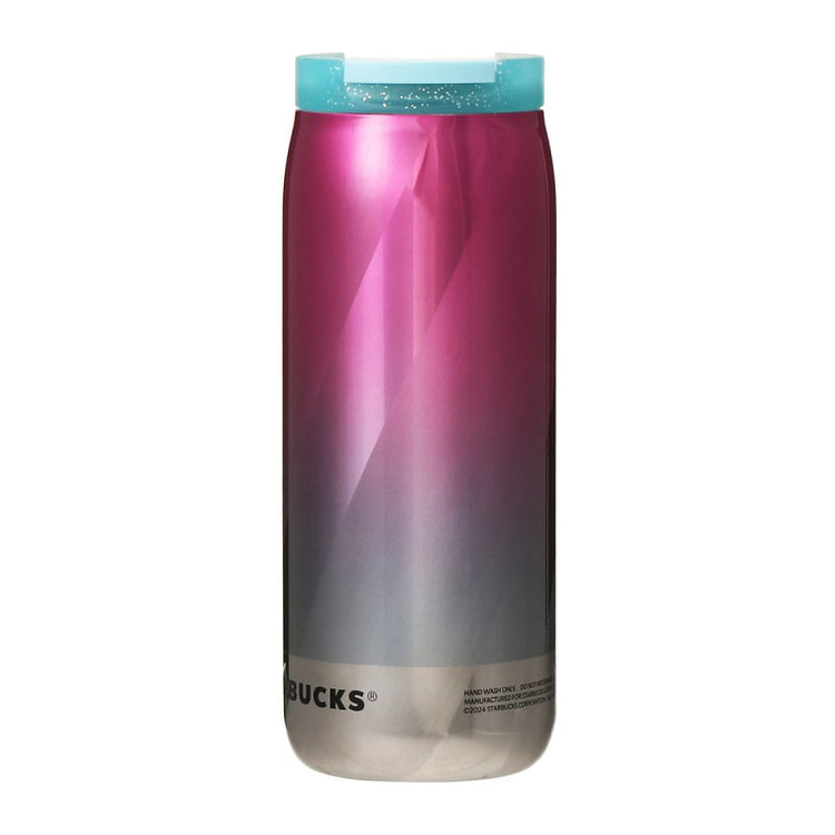 星巴克 罐形不锈钢密封水杯 玫红 355ml