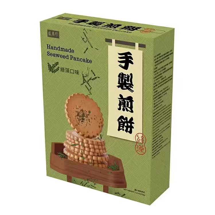 盛香珍 绿藻煎饼酥饼杂粮饼干早餐 210g*1盒