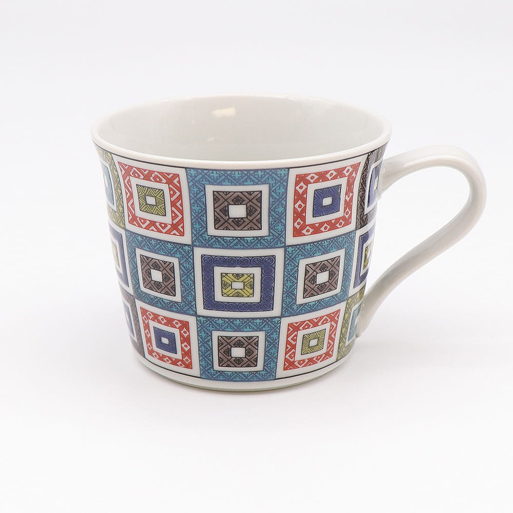 Kutani Ware Handmade Mug Cup (Tile, 3.54 x 2.91) Made in Japan 1 each