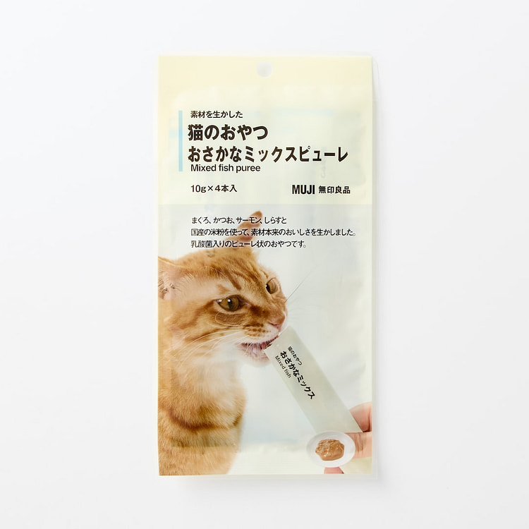 muji无印良品 四种混合鱼肉泥猫条 10g*4条 1 份