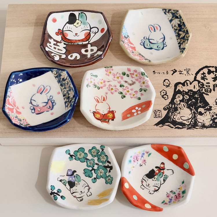 夕立窑 Gama 6个迷你小盘（木盒装）