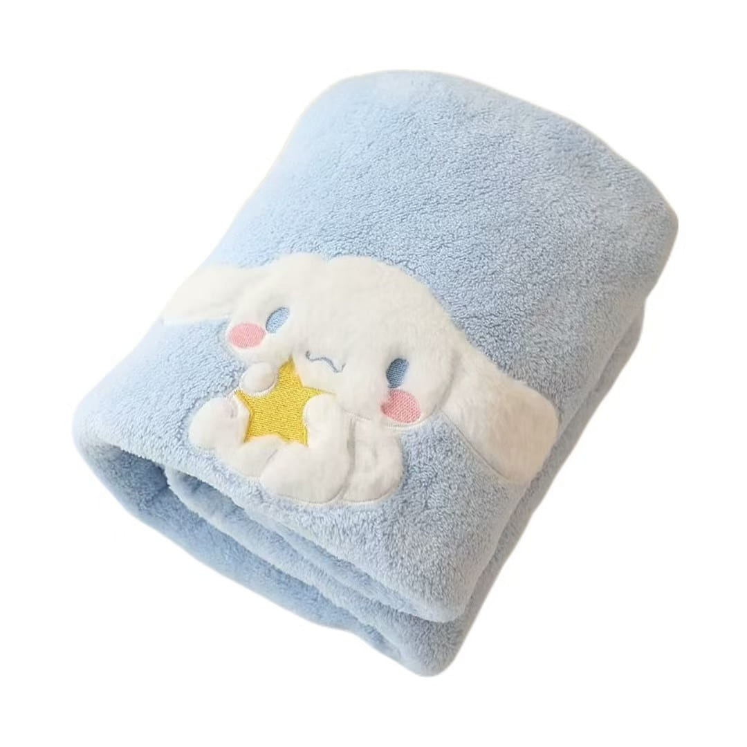 Coral Velvet Bath Towel Absorbent Towel Soft Quick Drying-Cinnamoroll 1 each
