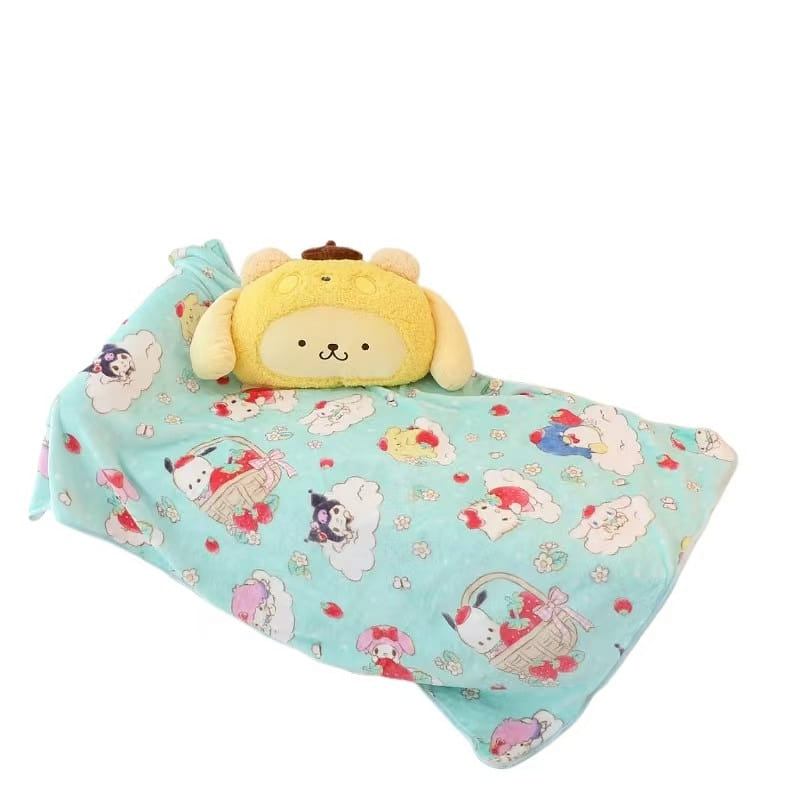 Pillow Blanket Cute Cartoon Portablesoft Comfortablesofa – Pompompurin 1Pc 1 each