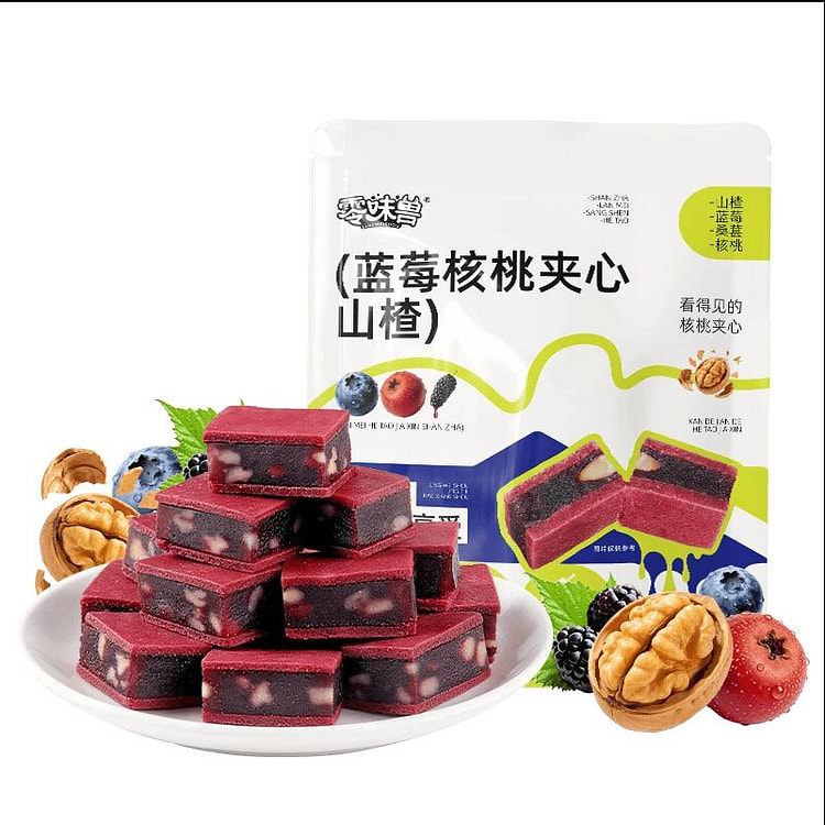 零味兽蓝莓核桃夹心山楂片老式蜜饯干130克*1袋 130 克