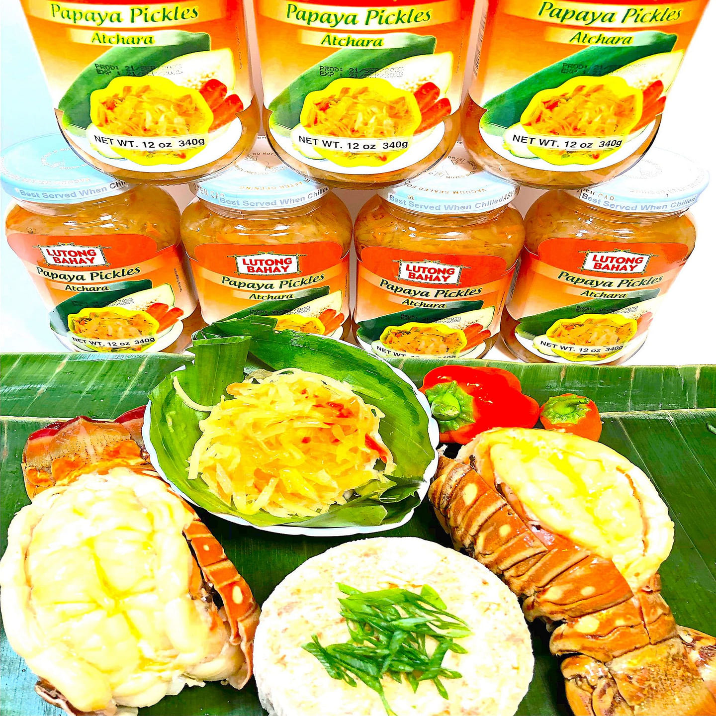 FILIPINO PICKLED GREEN PAPAYA PAPAYA ATCHARA 340 g