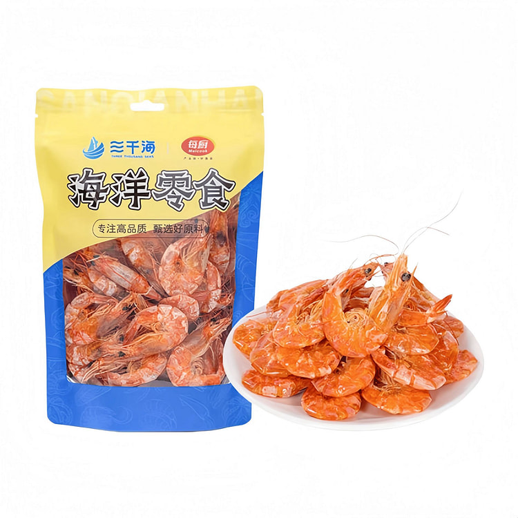 三千海 烤虾干开袋即食营养健康小吃120g*1袋 120 克