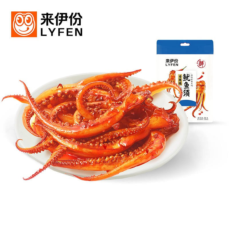When you come to spicy squid, you must open the bag and eat it 136 g