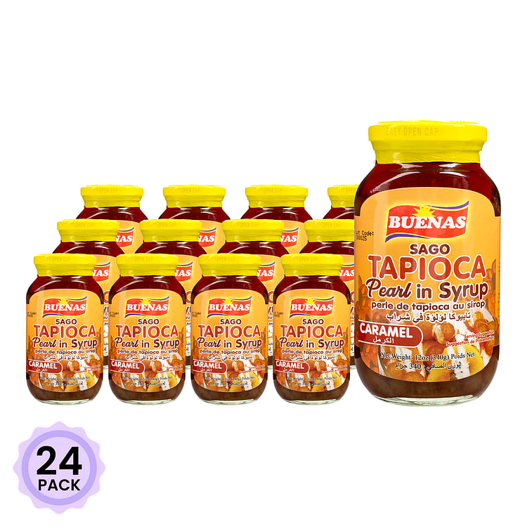 Buenas Sago (Tapioca) in Caramel Syrup 12 fl.oz*24 pack