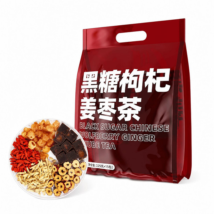 Black Sugar Chinese Wolfberry Ginger Jujube Tea