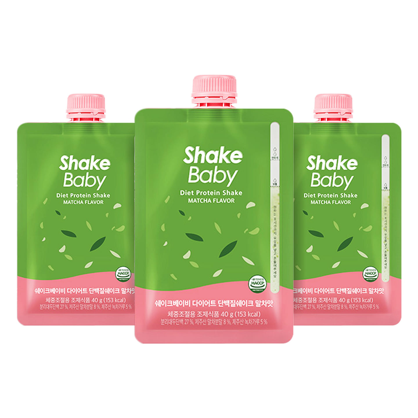 韩国 SHAKE BABY 震动宝宝饮食蛋白奶昔 Matcha 40gX3杯 3 个