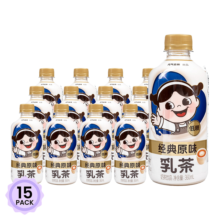 元气森林 原味乳茶 低糖 新旧包装混发 360 毫升*15 包